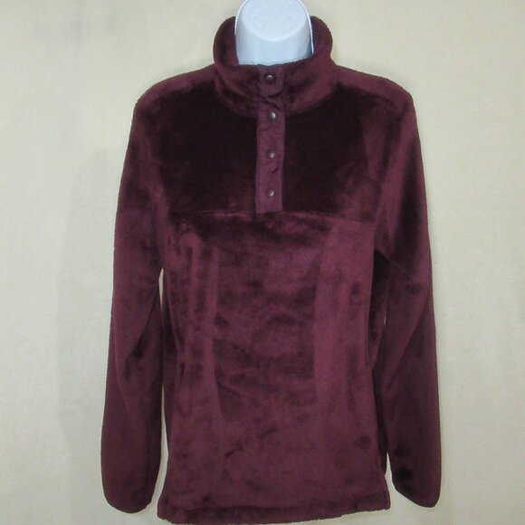 Lands’ End Quarter-Snap Purple Fleece Pullover | Size Medium Tall (10–12) - Picture 2 of 13